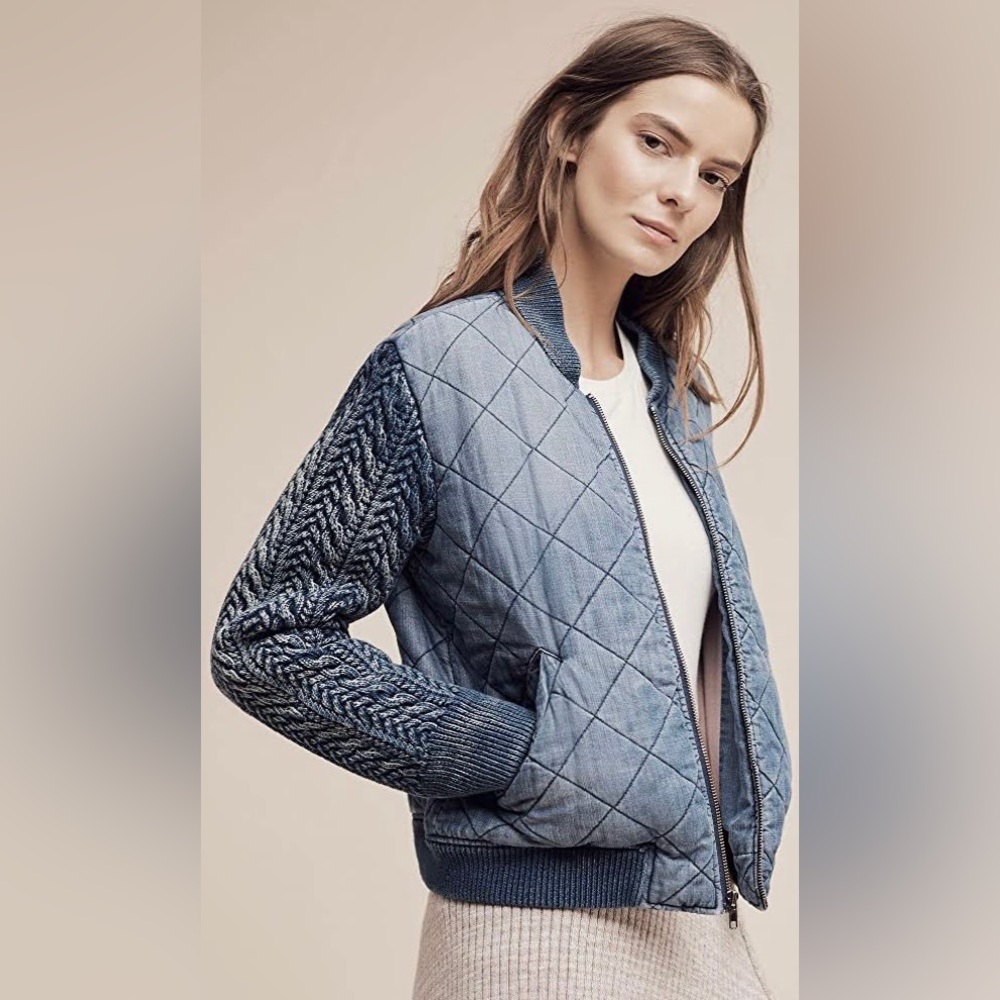 Jeans  jacket, bomber style, Cloth & Stone brand ( Anthropology ) size XS
